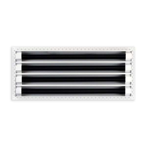BUILDMART - 20x8 Mud In Air Vent Cover - Drywall Mud-in White Air Vent - Mud Linear Slot Diffuser - Register Grille for Ceiling and Walls - Texas Buildmart