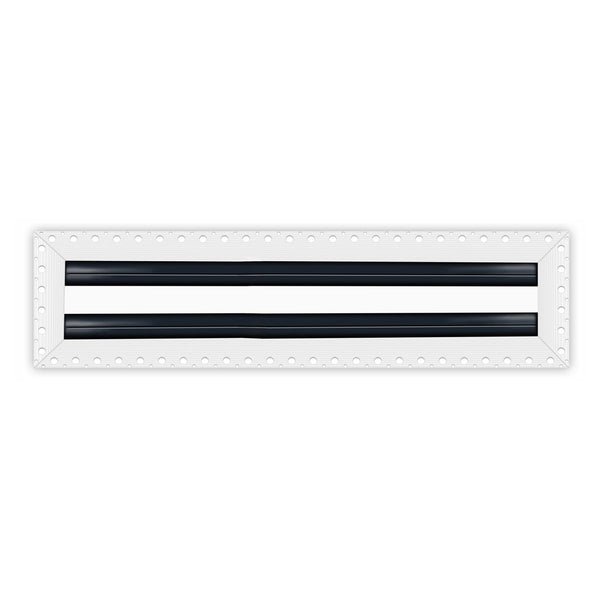 BUILDMART - 22x4 Mud In Air Vent Cover - Drywall Mud-in White Air Vent - Mud Linear Slot Diffuser - Register Grille for Ceiling and Walls - Texas Buildmart