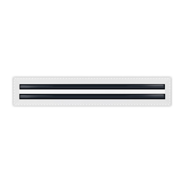 BUILDMART - 24x4 Mud In Air Vent Cover - Drywall Mud-in White Air Vent - Mud Linear Slot Diffuser - Register Grille for Ceiling and Walls - Texas Buildmart