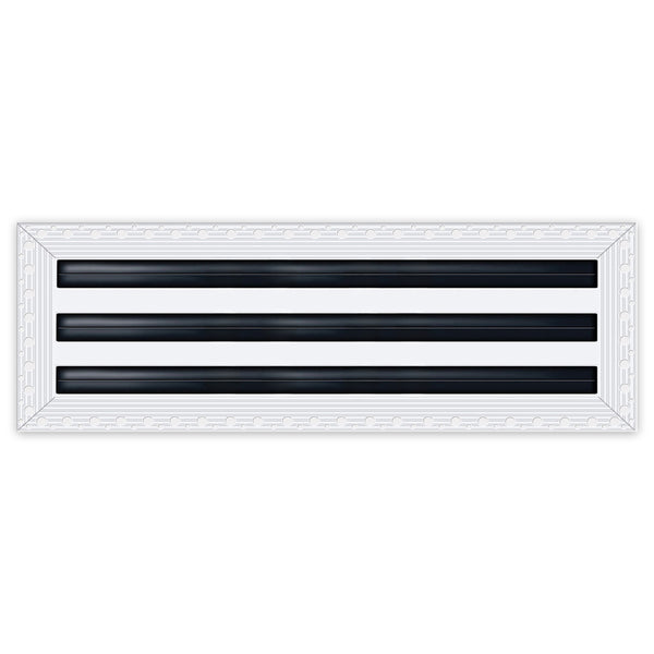 BUILDMART - 24x6 Mud In Air Vent Cover - Drywall Mud-in White Air Vent - Mud Linear Slot Diffuser - Register Grille for Ceiling and Walls - Texas Buildmart