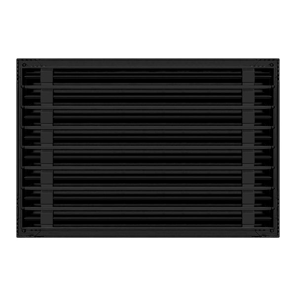 Back of 24x16 Modern Air Vent Cover Black - 24x16 Standard Linear Slot Diffuser Black - Texas Buildmart