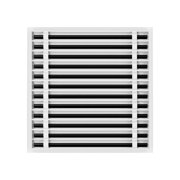Back of 24x24 Modern Air Vent Cover White - 24x24 Standard Linear Slot Diffuser White - Texas Buildmart