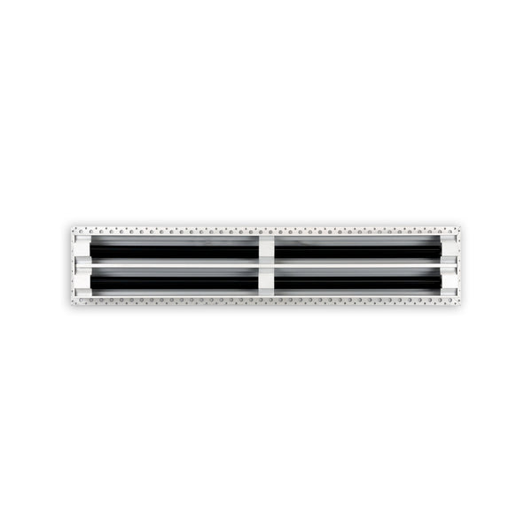 BUILDMART - 24x4 Mud In Air Vent Cover - Drywall Mud-in White Air Vent - Mud Linear Slot Diffuser - Register Grille for Ceiling and Walls - Texas Buildmart