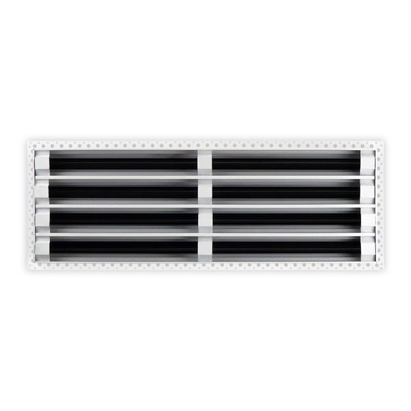 BUILDMART - 24x8 Mud In Air Vent Cover - Drywall Mud-in White Air Vent - Mud Linear Slot Diffuser - Register Grille for Ceiling and Walls - Texas Buildmart