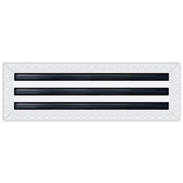 BUILDMART - 25x6 Mud In Air Vent Cover - Drywall Mud-in White Air Vent - Mud Linear Slot Diffuser - Register Grille for Ceiling and Walls - Texas Buildmart