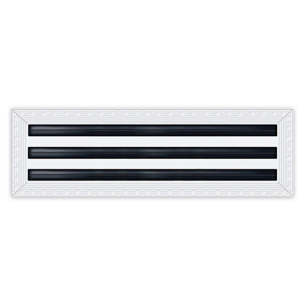 BUILDMART - 26x6 Mud In Air Vent Cover - Drywall Mud-in White Air Vent - Mud Linear Slot Diffuser - Register Grille for Ceiling and Walls - Texas Buildmart