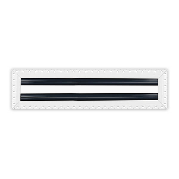 BUILDMART - 28x4 Mud In Air Vent Cover - Drywall Mud-in White Air Vent - Mud Linear Slot Diffuser - Register Grille for Ceiling and Walls - Texas Buildmart