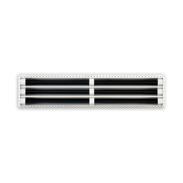 BUILDMART - 28x6 Mud In Air Vent Cover - Drywall Mud-in White Air Vent - Mud Linear Slot Diffuser - Register Grille for Ceiling and Walls - Texas Buildmart