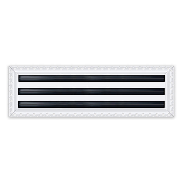 BUILDMART - 28x6 Mud In Air Vent Cover - Drywall Mud-in White Air Vent - Mud Linear Slot Diffuser - Register Grille for Ceiling and Walls - Texas Buildmart