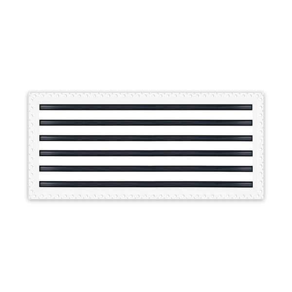 BUILDMART - 30x12 Mud In Air Vent Cover - Drywall Mud-in White Air Vent - Mud Linear Slot Diffuser - Register Grille for Ceiling and Walls - Texas Buildmart