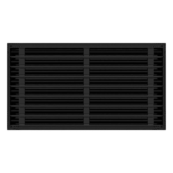 Back of 30x16 Modern Air Vent Cover Black - 30x16 Standard Linear Slot Diffuser Black - Texas Buildmart