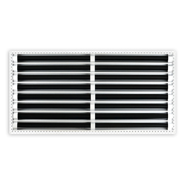 BUILDMART - 30x16 Mud In Air Vent Cover - Drywall Mud-in White Air Vent - Mud Linear Slot Diffuser - Register Grille for Ceiling and Walls - Texas Buildmart