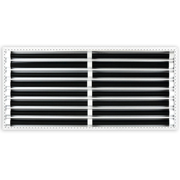 BUILDMART - 36x16 Mud In Air Vent Cover - Drywall Mud-in White Air Vent - Mud Linear Slot Diffuser - Register Grille for Ceiling and Walls - Texas Buildmart