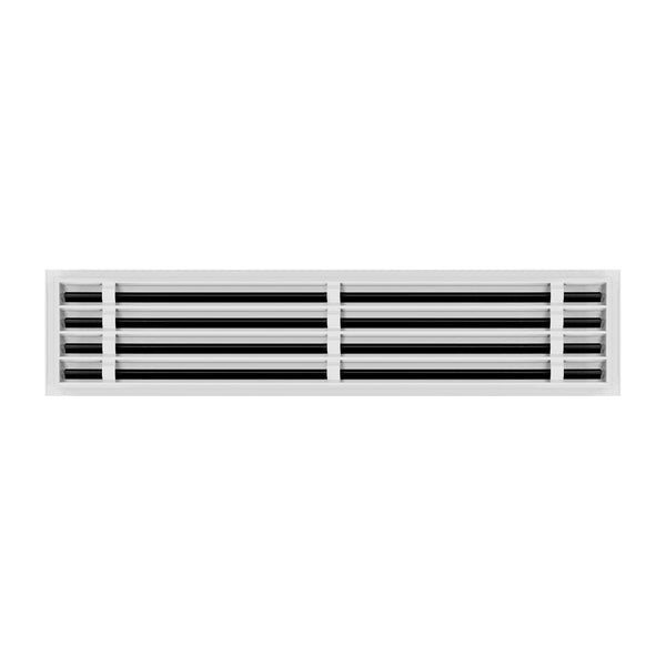 Back of 36x8 Modern Air Vent Cover White - 36x8 Standard Linear Slot Diffuser White - Texas Buildmart