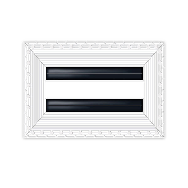 BUILDMART - 6x4 Mud In Air Vent Cover - Drywall Mud-in White Air Vent - Mud Linear Slot Diffuser - Register Grille for Ceiling and Walls - Texas Buildmart
