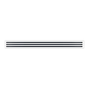 Front of 72 Inch 3 Slot Linear Air Vent Cover White - 72 Inch 3 Slot Linear Diffuser White - Texas Buildmart
