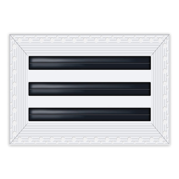 BUILDMART - 8x6 Mud In Air Vent Cover - Drywall Mud-in White Air Vent - Mud Linear Slot Diffuser - Register Grille for Ceiling and Walls - Texas Buildmart