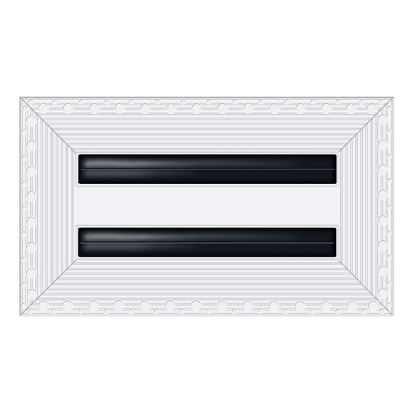BUILDMART - 8x4  Mud In Air Vent Cover - Drywall Mud-in White Air Vent - Mud Linear Slot Diffuser - Register Grille for Ceiling and Walls - Texas Buildmart