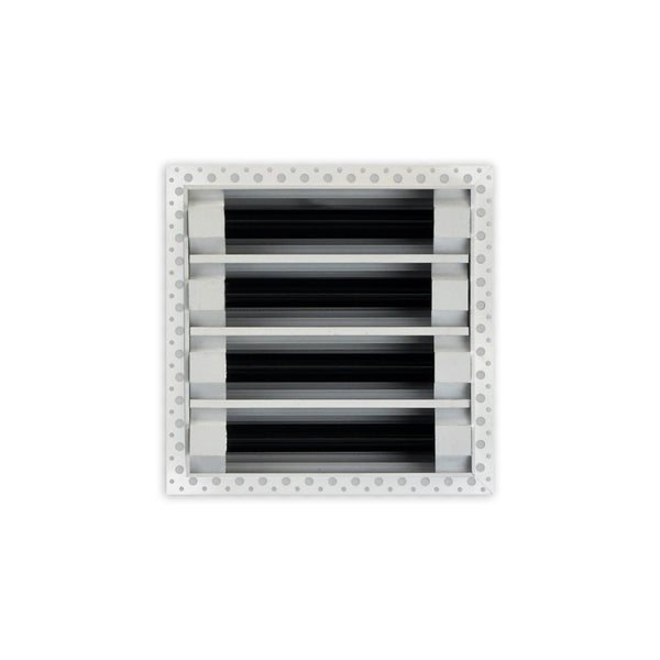 BUILDMART - 8x8 Mud In Air Vent Cover - Drywall Mud-in White Air Vent - Mud Linear Slot Diffuser - Register Grille for Ceiling and Walls - Texas Buildmart