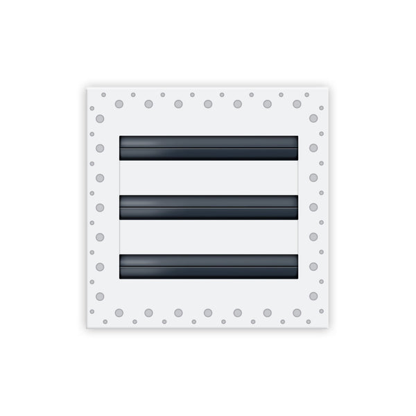 Front of BUILDMART - 10x6 Mud In Air Vent Cover - Drywall Mudding White Air Vent - Standard Linear Slot Diffuser - Register Grille for Ceiling and Walls - Texas Buildmart