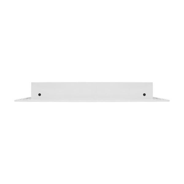 Side of 24x12 Modern Air Vent Cover White - 24x12 Standard Linear Slot Diffuser White - Texas Buildmart
