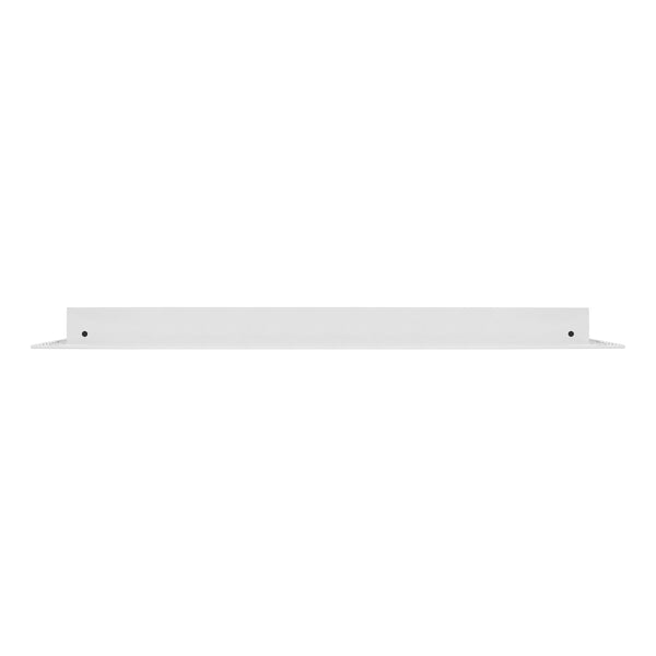 Side of 24x24 Modern Air Vent Cover White - 24x24 Standard Linear Slot Diffuser White - Texas Buildmart