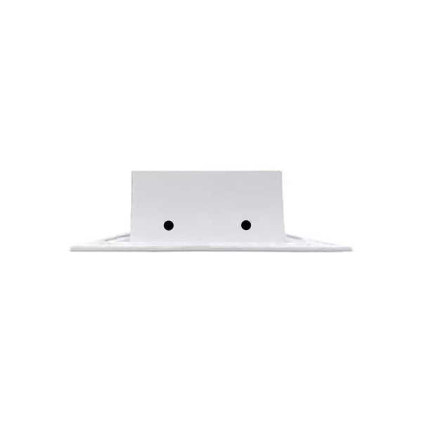 Side of 6x4 Modern Air Vent Cover White - 6x4 Standard Linear Slot Diffuser White - Texas Buildmart