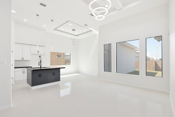 Lifestyle 1 of 24x24 Modern Air Vent Cover White - 24x24 Standard Linear Slot Diffuser White - Texas Buildmart